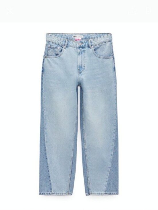 Zara Denim - Zara x Barbie™ The Movie Straight-Leg Jeans — Light Wash — Size EU 38 / US 6 NWT